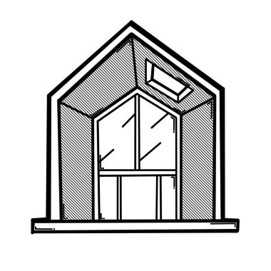 Ev yapımı karalama vektör ikonu. Çizim çizimi el çizimi çizimi çizimi.