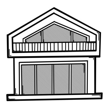 Ev yapımı karalama vektör ikonu. Çizim çizimi el çizimi çizimi çizimi.