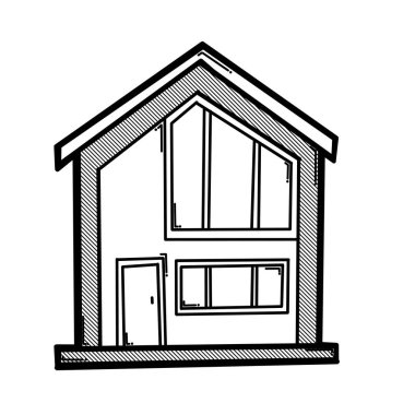 Ev yapımı karalama vektör ikonu. Çizim çizimi el çizimi çizimi çizimi.