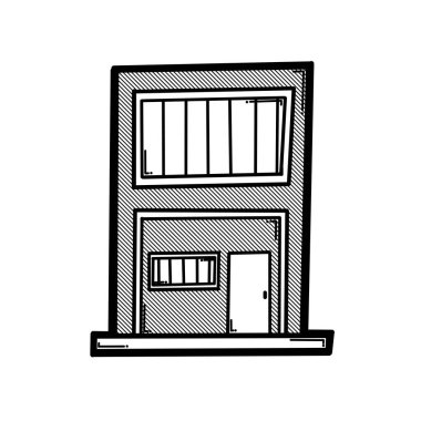 Ev yapımı karalama vektör ikonu. Çizim çizimi el çizimi çizimi çizimi.