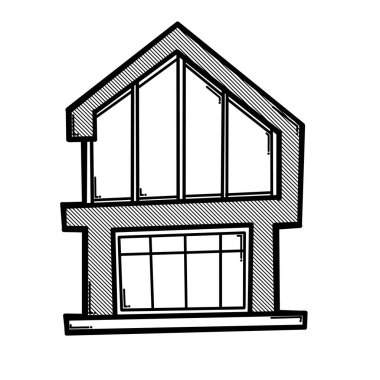 Ev yapımı karalama vektör ikonu. Çizim çizimi el çizimi çizimi çizimi.