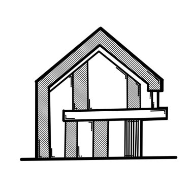 Ev yapımı karalama vektör ikonu. Çizim çizimi el çizimi çizimi çizimi.