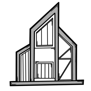 Ev yapımı karalama vektör ikonu. Çizim çizimi el çizimi çizimi çizimi.