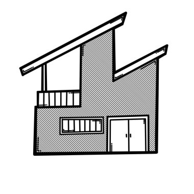 Ev yapımı karalama vektör ikonu. Çizim çizimi el çizimi çizimi çizimi.