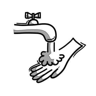 El karalama vektör simgesini yıka. Çizim çizimi el çizimi çizimi çizimi.