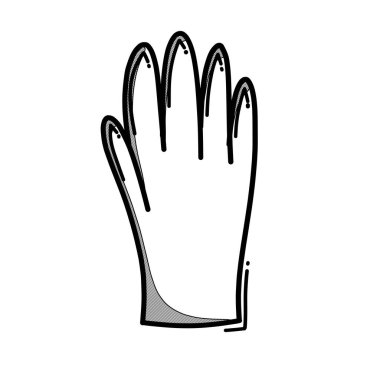 Eldiven karalama vektör simgesi. Çizim çizimi el çizimi çizimi çizimi.