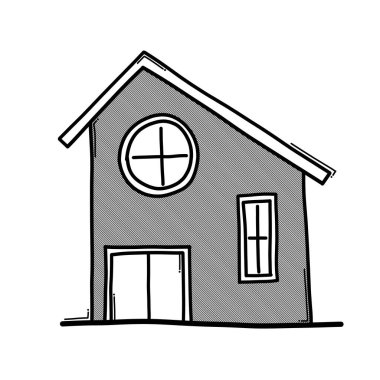 Ev karalama vektör simgesi. Çizim çizimi el çizimi çizimi çizimi.