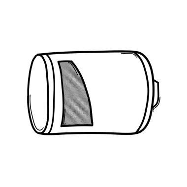 Düşük pil karalama vektör simgesi. Çizim çizimi el çizimi çizimi çizimi.