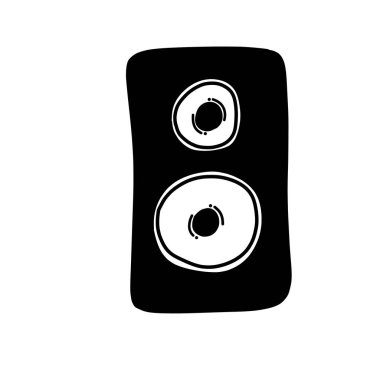 Hoparlör karalama vektörü simgesi. Çizim çizimi el çizimi çizimi çizimi.