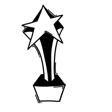 Ödül ödüllü karalama vektör ikonu. Çizim çizimi el çizimi çizimi çizimi.