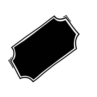 Bilet karalama vektör simgesi. Çizim çizimi el çizimi çizimi çizimi.