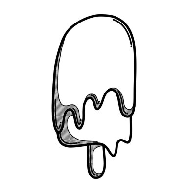 Dondurma karalama vektör simgesi. Çizim çizimi el çizimi çizimi çizimi.