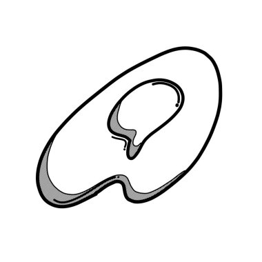 Yumurta karalama vektör simgesi. Çizim çizimi el çizimi çizimi çizimi.