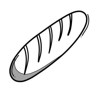 Loaf doodle vektör simgesi. Çizim çizimi el çizimi çizimi çizimi.