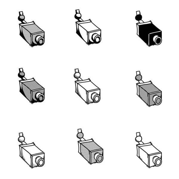 Icône Vectorielle Doodle Cctv Dessin Dessin Illustration Ligne Dessinée Main — Image vectorielle