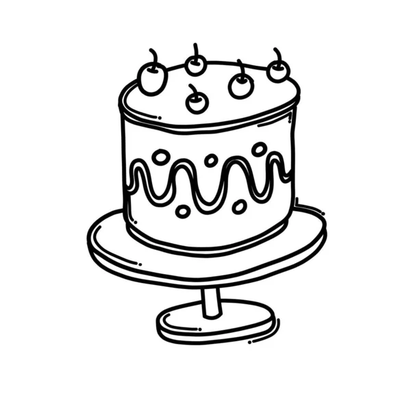 Pastel Doodle Vector Icono Dibujo Dibujo Ilustración Dibujado Mano Línea — Archivo Imágenes Vectoriales