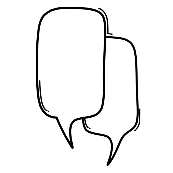 Speech Bubble Doodle Vector Icoon Tekening Schets Illustratie Hand Getekend — Stockvector