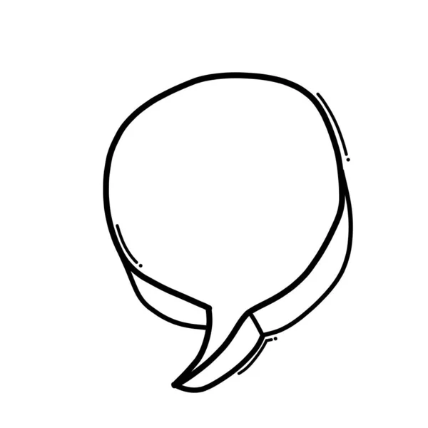 Speech Bubble Doodle Vector Icoon Tekening Schets Illustratie Hand Getekend — Stockvector