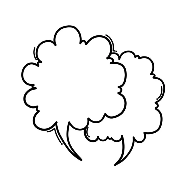 Sprachblase Doodle Vektor Symbol Zeichnung Skizze Illustration Handgezeichnete Cartoon Linie — Stockvektor