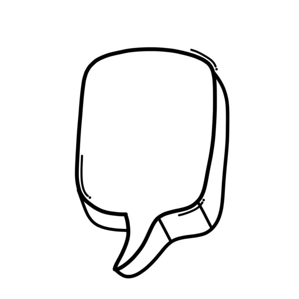 Speech Bubble Doodle Vector Icoon Tekening Schets Illustratie Hand Getekend — Stockvector