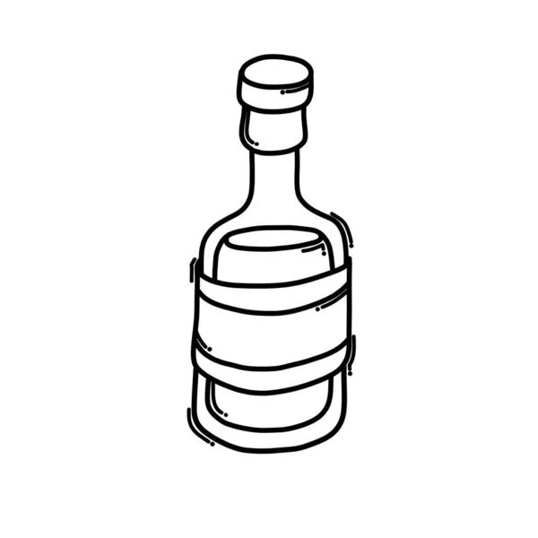 Ikona Wektora Alkoholu Doodle Rysunek Szkic Ilustracja Ręcznie Rysowane Kreskówki — Wektor stockowy