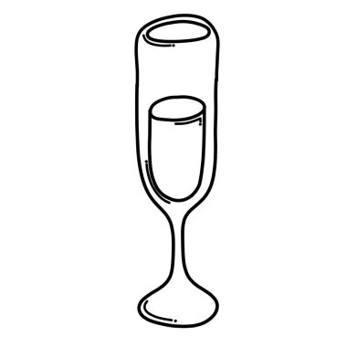 Glass Doodle vektör simgesi. Çizim çizimi çizimi el çizimi çizgi film çizimi.