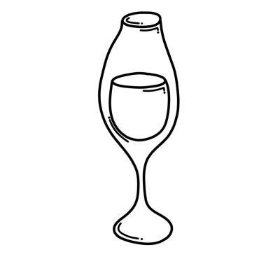 Glass Doodle vektör simgesi. Çizim çizimi çizimi el çizimi çizgi film çizimi.