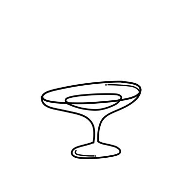 Glass Doodle vektör simgesi. Çizim çizimi çizimi el çizimi çizgi film çizimi.