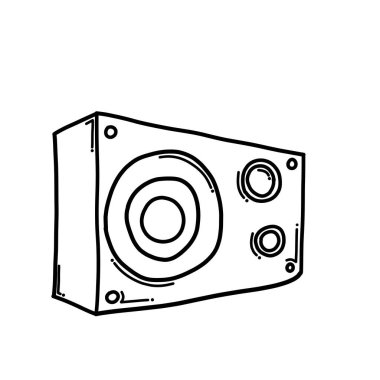 Sözcü Doodle vektör simgesi. Çizim çizimi çizimi el çizimi çizgi film çizimi.