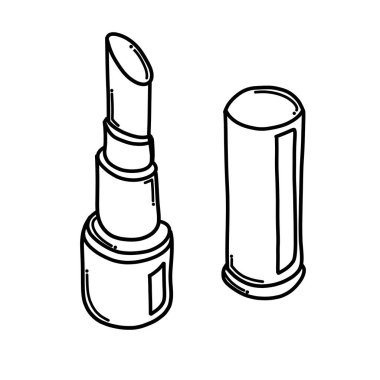 Ruj Doodle vektör simgesi. Çizim çizimi çizimi el çizimi çizgi film çizimi.
