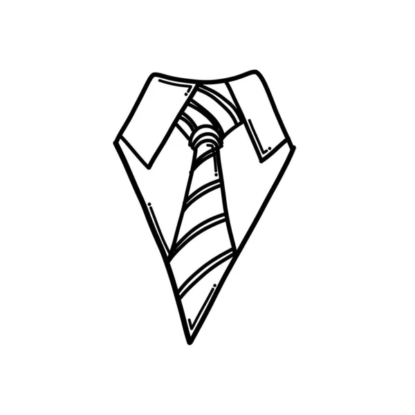 Necktie Doodle 아이콘입니다 스케치 손으로 — 스톡 벡터