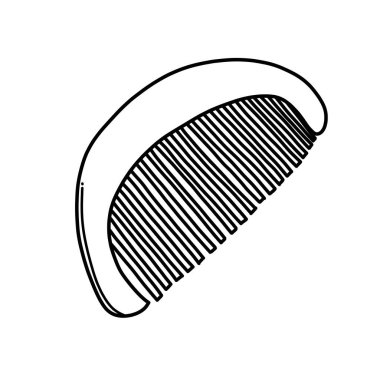 Tarak Doodle vektör simgesi. Çizim çizimi çizimi el çizimi çizgi film çizimi.