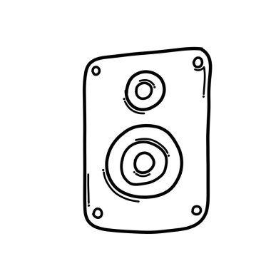 Sözcü Doodle vektör simgesi. Çizim çizimi çizimi el çizimi çizgi film çizimi.