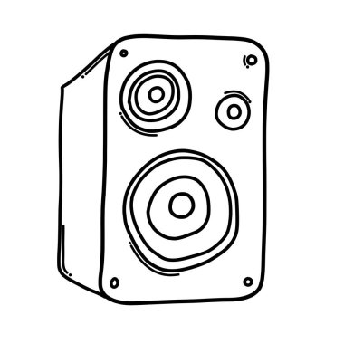 Sözcü Doodle vektör simgesi. Çizim çizimi çizimi el çizimi çizgi film çizimi.