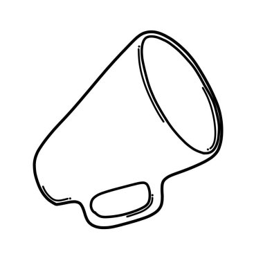 Megafon Doodle vektör simgesi. Çizim çizimi çizimi el çizimi çizgi film çizimi.