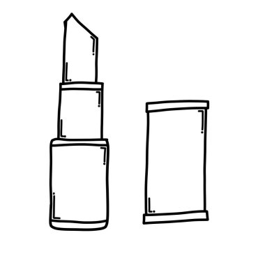 Ruj Doodle vektör simgesi. Çizim çizimi çizimi el çizimi çizgi film çizimi.