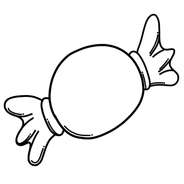 キャンディ ドードルのベクトル アイコン スケッチ図手描き漫画ライン — ストックベクタ