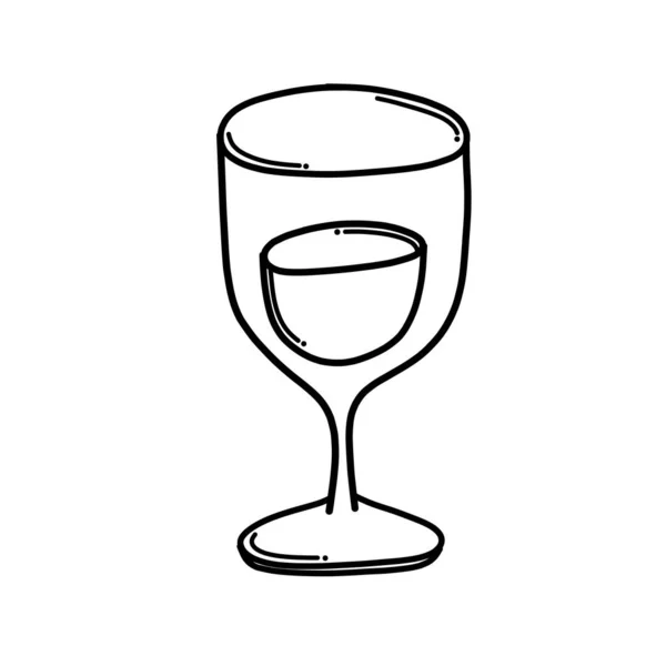 Glass Doodle Vector Icon 스케치 손으로 — 스톡 벡터