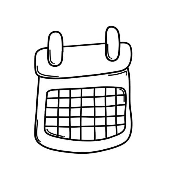 Calendario Doodle Vector Icono Dibujo Dibujo Ilustración Dibujado Mano Línea — Vector de stock