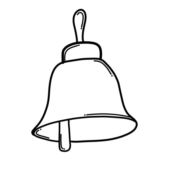 Bell Doodle vektör simgesi. Çizim çizimi çizimi el çizimi çizgi film çizimi.