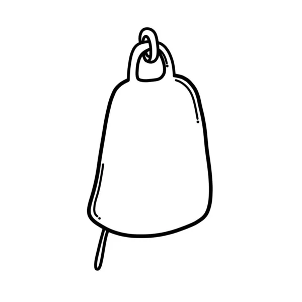 Bell Doodle Vector Icono Dibujo Dibujo Ilustración Dibujado Mano Línea — Vector de stock