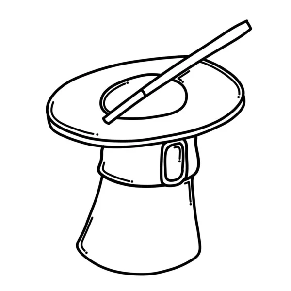 Tophoed Doodle Vector Icoon Tekening Schets Illustratie Hand Getekend Cartoon — Stockvector