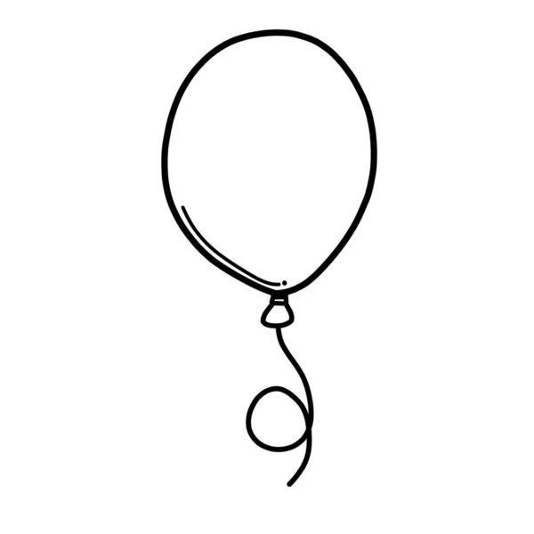 Ballon Doodle Vectoricoon Tekening Schets Illustratie Hand Getekend Cartoon Lijn — Stockvector