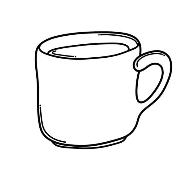 Taza Café Doodle Vector Icono Dibujo Dibujo Ilustración Dibujado Mano — Vector de stock