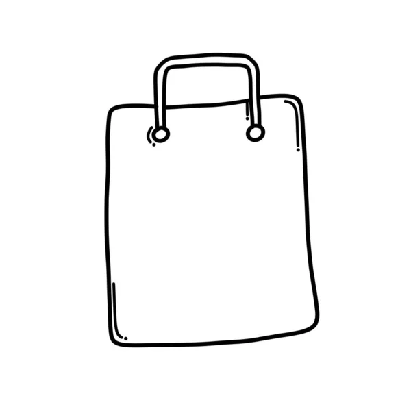 Bolsa Compras Doodle Vector Icono Dibujo Dibujo Ilustración Dibujado Mano — Archivo Imágenes Vectoriales