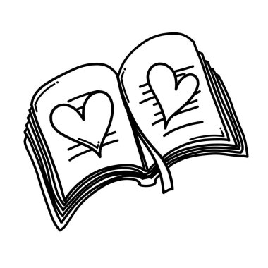 Book Doodle vektör simgesi. Çizim çizimi çizimi el çizimi çizgi film çizimi.