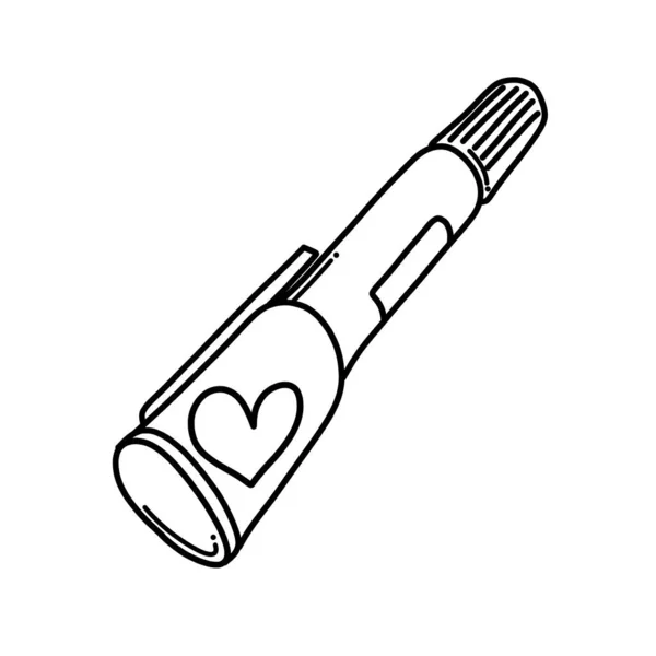 Stylo Avec Amour Doodle Icône Vectorielle Dessin Dessin Illustration Dessiné — Image vectorielle