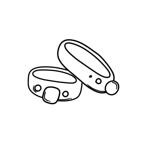 結婚指輪ドードルベクターアイコン スケッチ図手描き漫画ライン — ストックベクタ