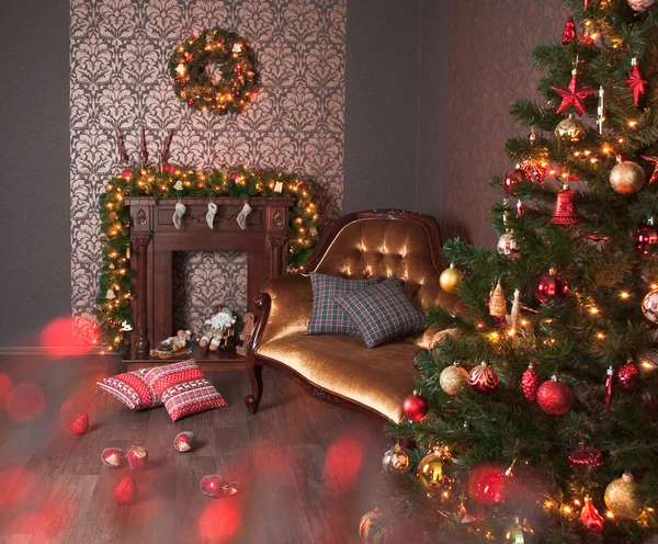 Natal interior brilhante — Fotografia de Stock