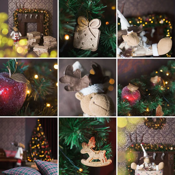 Colagem de interior de Natal — Fotografia de Stock